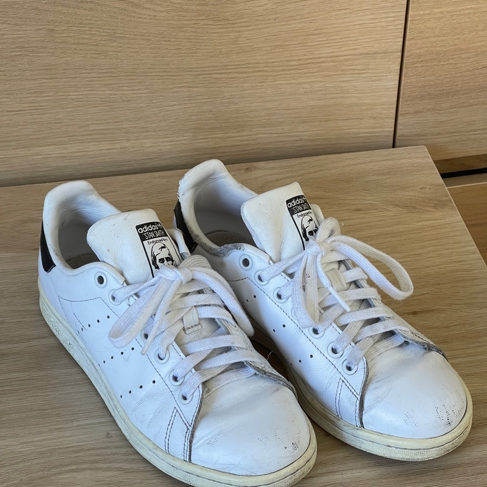 Adidas Women's White and Black Sneakers